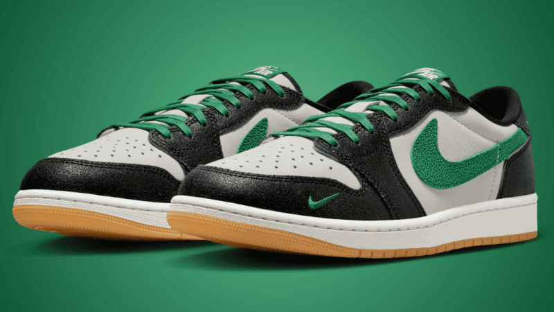 Air Jordan 1 Low OG "Phantom Pine Green": Premium Texture Meets OG Energy