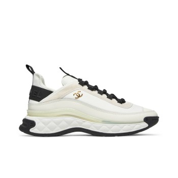 Women Chanel Velvet Calfskin and Mixed Fibers Sneaker 'Ivory' G35617-Y53646-10800