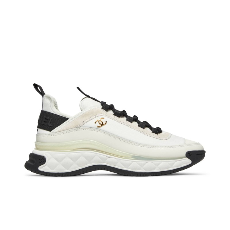 Women Chanel Velvet Calfskin and Mixed Fibers Sneaker 'Ivory' G35617-Y53646-10800