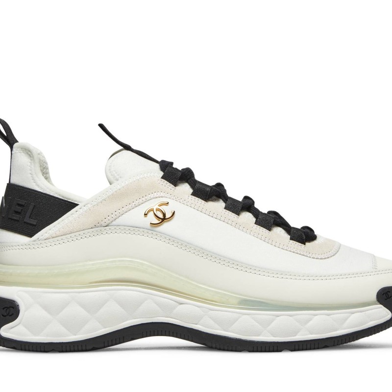 Women Chanel Velvet Calfskin and Mixed Fibers Sneaker 'Ivory' G35617-Y53646-10800