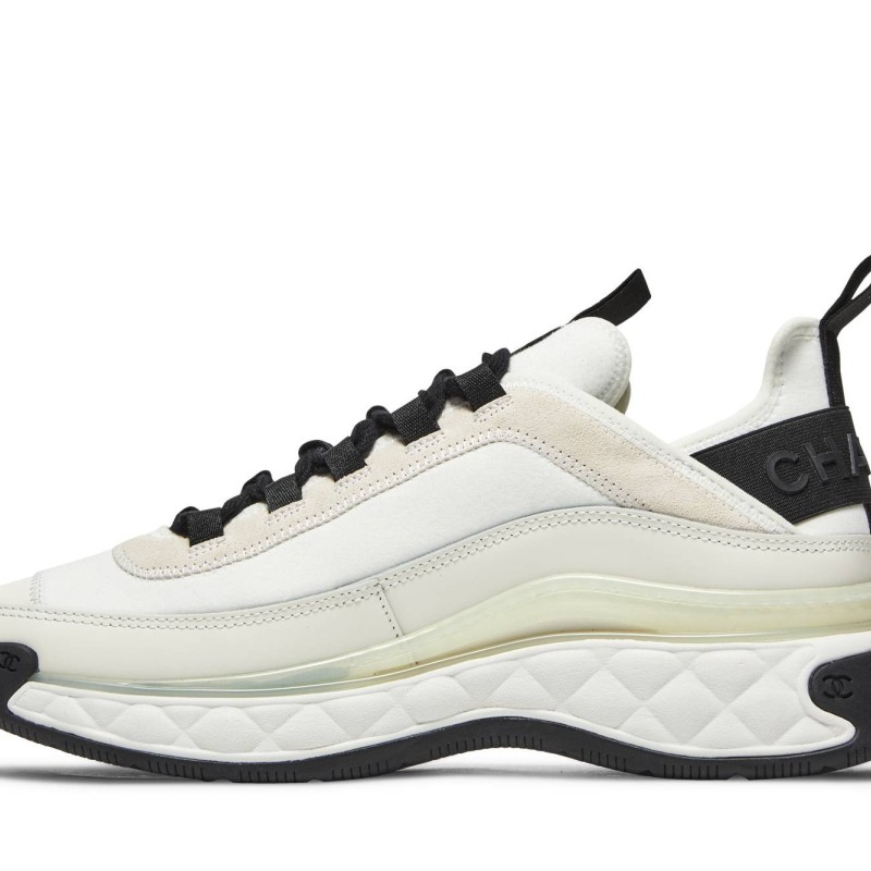Women Chanel Velvet Calfskin and Mixed Fibers Sneaker 'Ivory' G35617-Y53646-10800