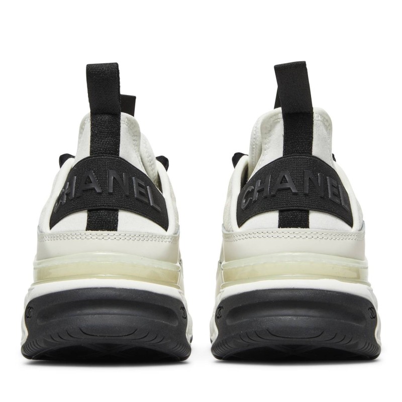 Women Chanel Velvet Calfskin and Mixed Fibers Sneaker 'Ivory' G35617-Y53646-10800