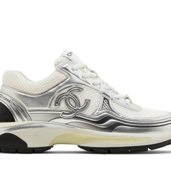 Women Chanel Sneaker Low 'Silver Logo' G39792-Y56368-K5451