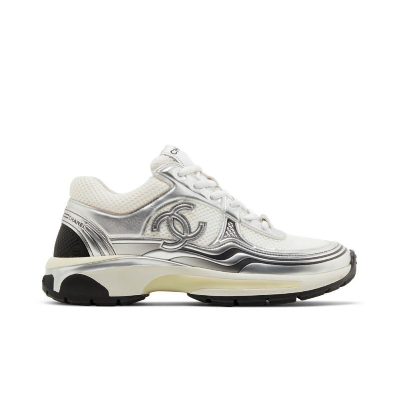Women Chanel Sneaker Low 'Silver Logo' G39792-Y56368-K5451