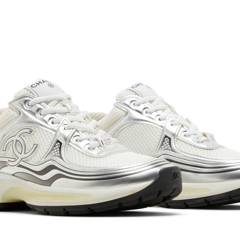 Women Chanel Sneaker Low 'Silver Logo' G39792-Y56368-K5451